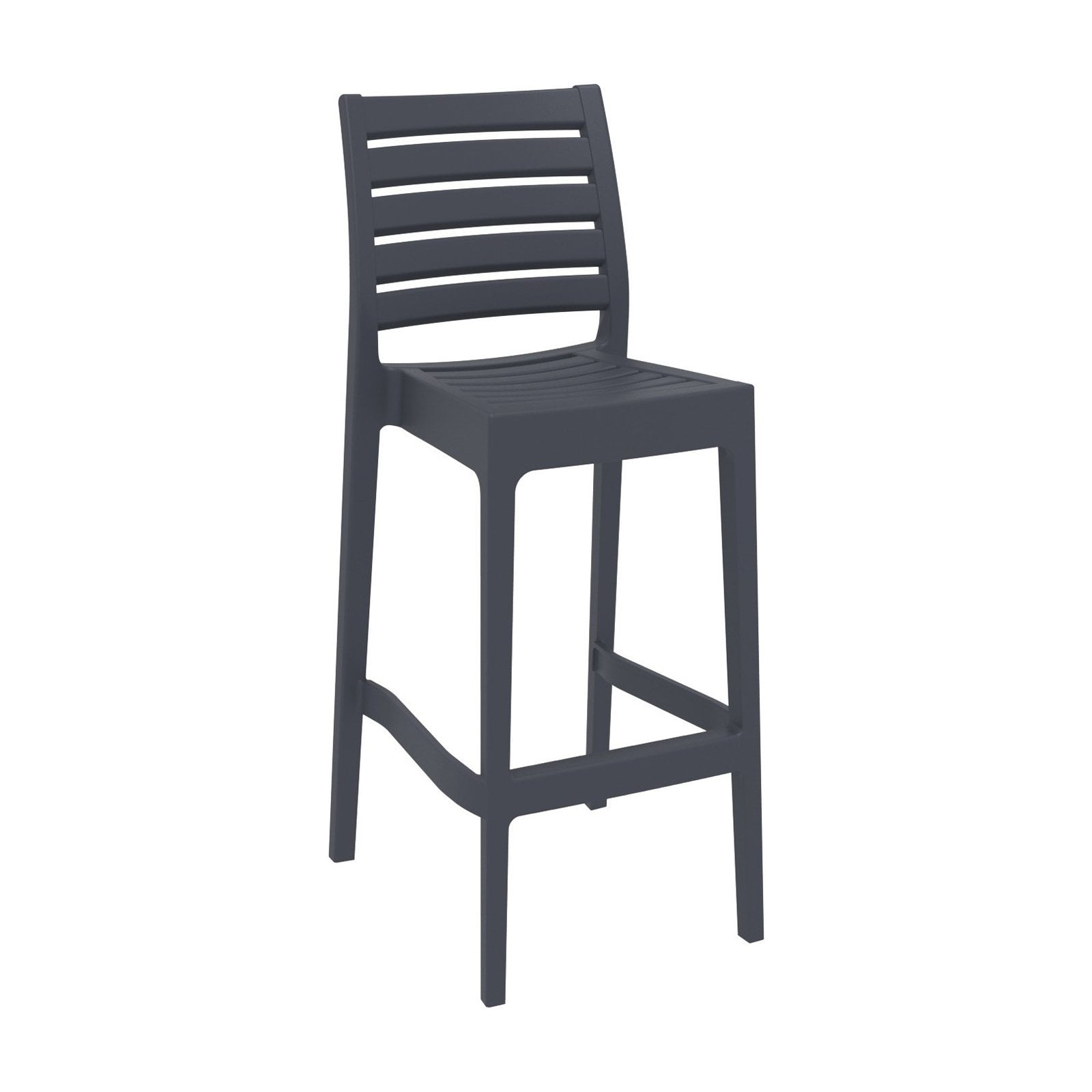 Siesta Ares Outdoor Resin Barstool, White Resin Outdoor Bar Stools