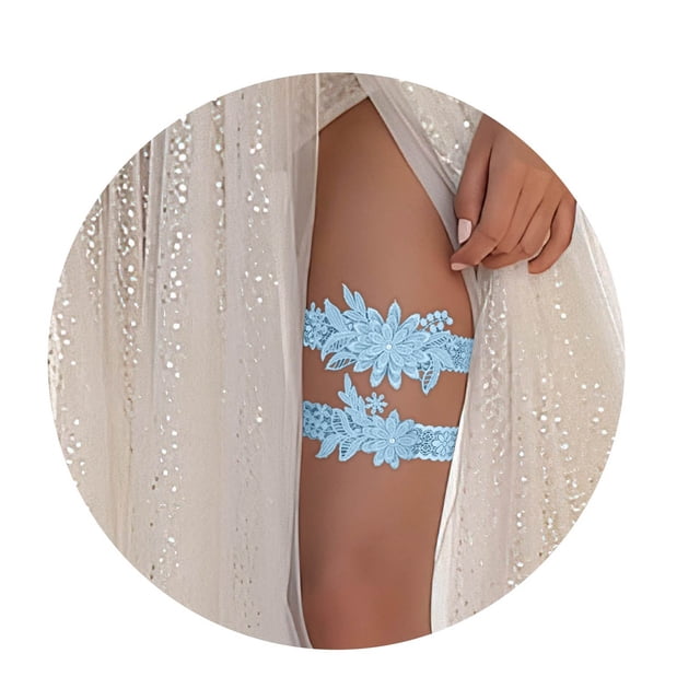 Wedding Garter Set Elegant Lace Bride Garters Elastic White Bridal Accessories For Special Day