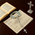 thumbnail image 3 of Desktop Ornament Natural Stone Rosary Necklace Catholic Prayer Beads For Devotion Home Decoration, 3 of 4