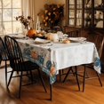 thumbnail image 2 of Thanksgiving Tablecloth Oval Fall Tablecloth Pumpkin Plaid Autumn Harvest Tablecloths Waterproof Thankgiving Decorations Printed Fall Table Cloth for Oval Tables 60 X 84 Inches, 2 of 6