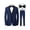 blue, variant on 4pcs Men Suit Blazer Jacket Vest Pants Bow Shawl Collar Flap Pockets for Wedding Cocktail Prom Groomsmen Clothing Classic Stylish Elegant Formal Attire