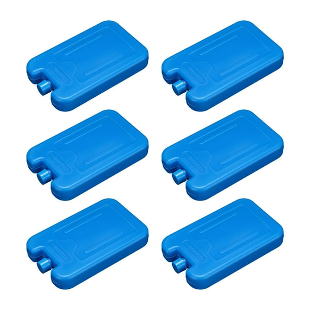 6 uds bloques de hielo paquetes de congelador para bolsas más bloques de hielo ligeros para congelador hielo azul 300ml