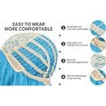 thumbnail image 6 of RightOn 28" Blue Wigs Straight Long Hair Wig with Bangs Women Sky Blue Wigs Fashion Heat Resistant Synthetic Natural Looking Wig for Cosplay Party or Daily Use, 6 of 6