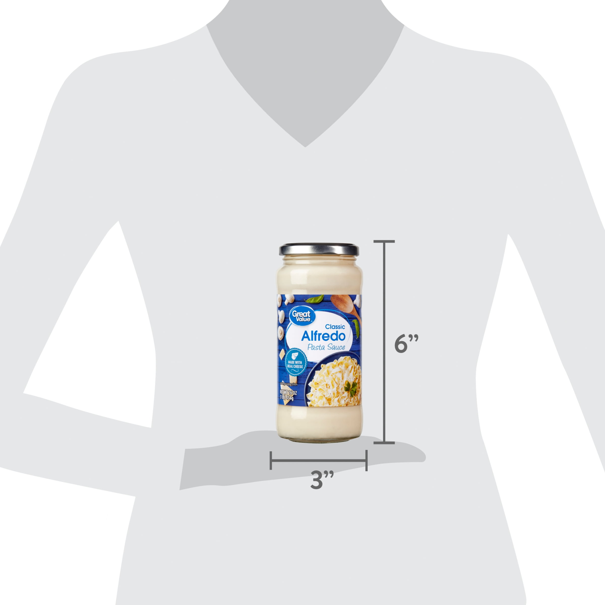 Great Value Alfredo Pasta Sauce, 16 oz