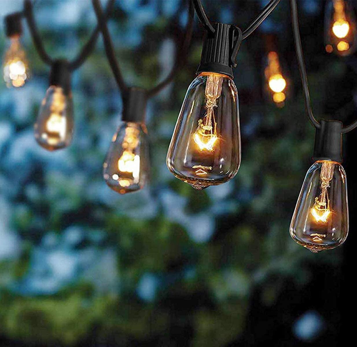 SkrLights Outdoor Patio String Lights,10Ft Edison Bulb String Lights