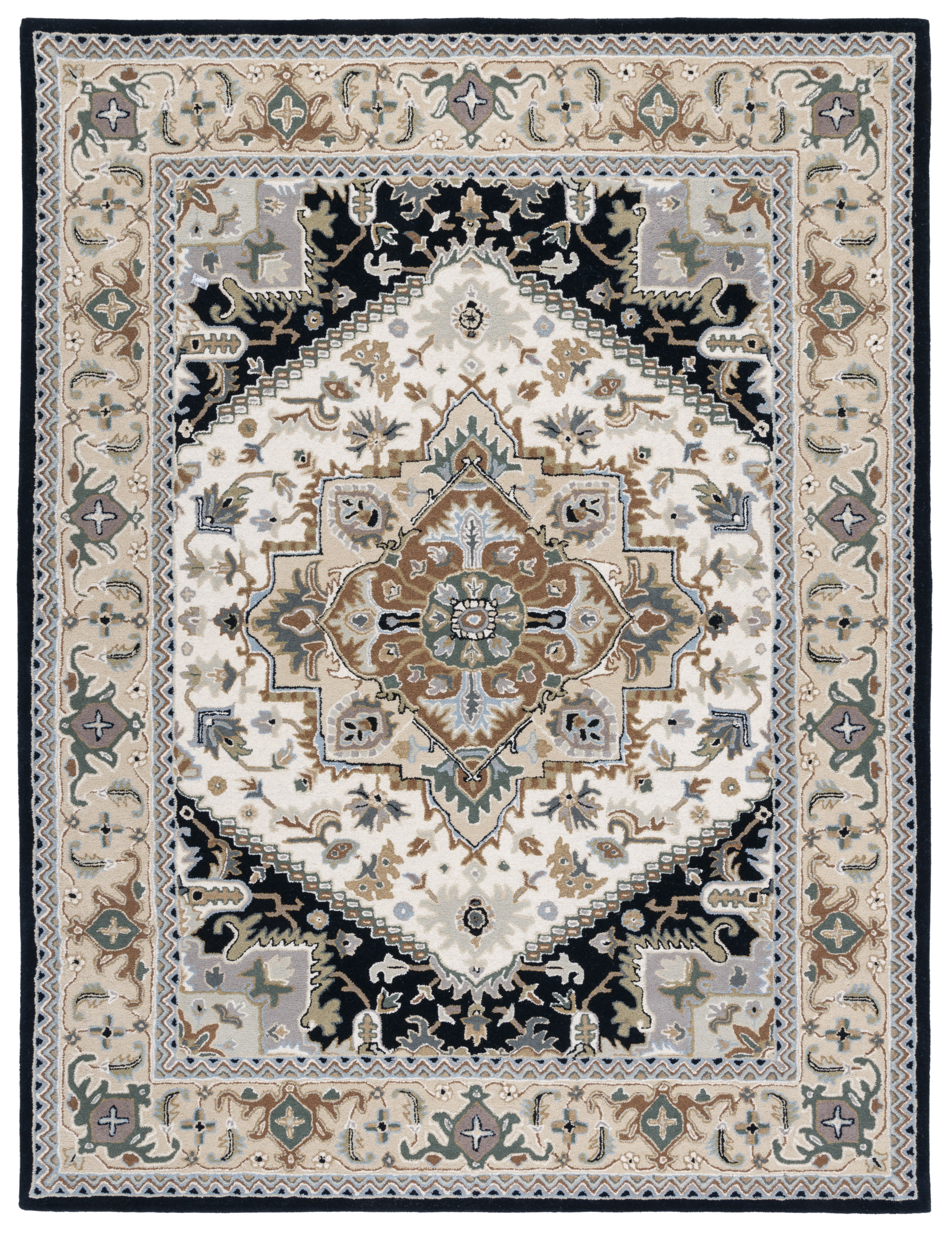 Safavieh Heritage York Oriental Wool Area Rug, Beige/Navy, 10' x 14'
