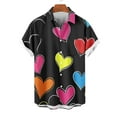 thumbnail image 2 of guisaled Valentine's Day Hawaiian Shirt For Men Relaxed Fit Short Sleeve Button Down Shirts Cute Heart Print Vacation Dating Tops Valentine'S Day Gifts, 2 of 4