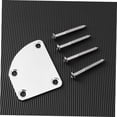 thumbnail image 4 of EXHUMKY 2Pcs Guitar Neck Plate 6.3X5CM for Electric and Bass Guitars Silver Rectangular Iron, 4 of 8