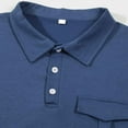 thumbnail image 3 of Kovlvoll Long Sleeve Shirts for Men Button Lapel Collar Lightweight Loose Business Casual Shirt Tops with Pockets, 3 of 5