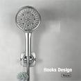 thumbnail image 6 of Wall Mount Handheld Shower Head Holder，5 Angles Adjustable，Concealed Adhesive Mount，Screw Alternative(Black), 6 of 8