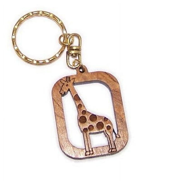 Giraffe Olive wood Keys Chain (3.8cm cm or 1.5")