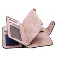 thumbnail image 6 of Women Leather Wallet Multi Card Pockets Large Capacity Zip Card Holder Wallet for Cash Pink Free Size, 6 of 8