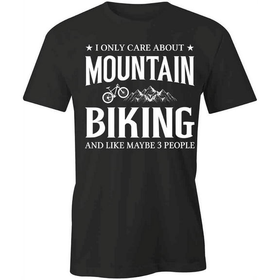 Mountain Biking T-Shirt | Cool Cycling Black Tee Gift