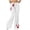 White, variant on Women's Flare Yoga Pants Stretch Elastic Waist Floral Printed Long Palazzo Lounge Bell Bottoms Daily Trousers