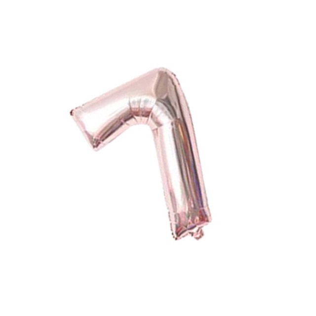 Yuarrent 16 pulgadas Tamaño grande Oro Plata Rosa Oro Número Globo Cumpleaños Decoraciones para fiestas de bodas Globos de aluminio Niño Niño Juguete Kits de decoración para fiestas Oro rosa siete