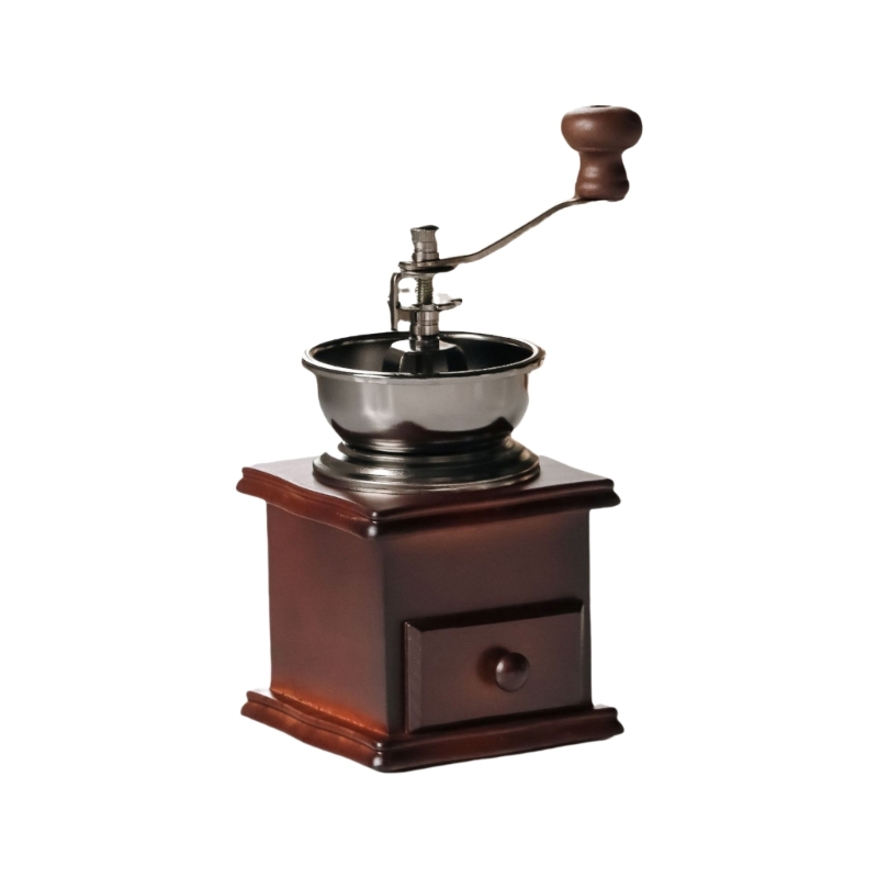 Elegant Espresso Machine with Adjustable Coarseness Space Saving Hand Operated Grinder Home Coffee Accessories