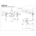 thumbnail image 3 of Kingston Brass KB931B Widespread Bathroom Faucet, Polished Chrome, 3 of 3