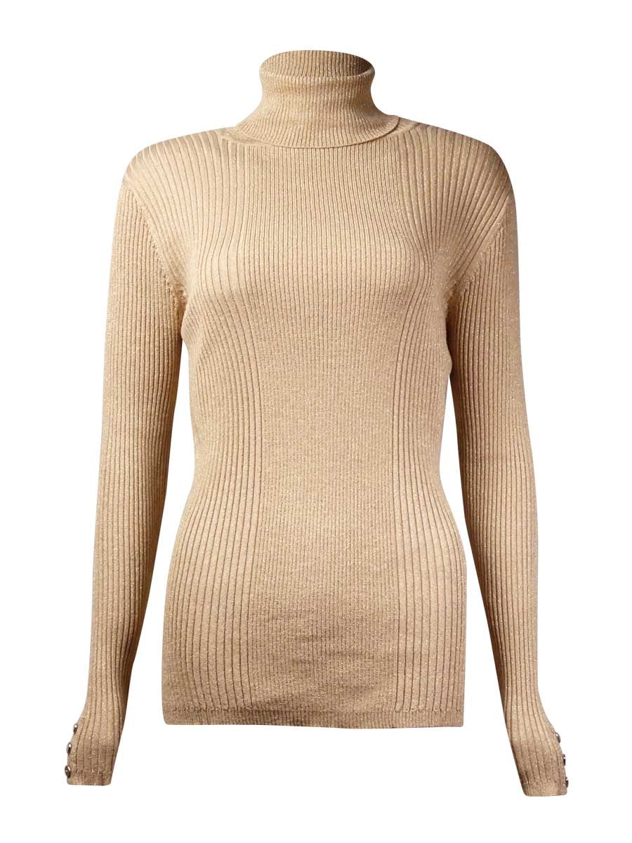 Haley Taupe Brown Black Ribbed Stretch Mock Turtleneck Long Sleeve Top Sweater Small 50% OFF WINTER SALE Vintage 90s Mom Wont Let Me Say It