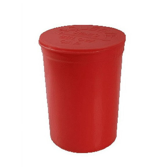 Pack of 150-Red 30 Dram Pop Top Vial Child Resistant Cap Rx Vial Medical Grade Pill Box Herb Container