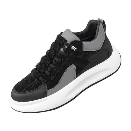 

Teens Men s Walking Shoes Durable Low Top Non Slip Soles Fashion Trainers Footwear Sport Sneakers for Camping Jogging Street Work Running 44 Yards Black