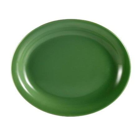 

Las Vegas Oval Platter Narrow Rim Green 9-3/4 W X 7-1/4 L X 3/4 H Stoneware Green 16 packs