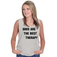 thumbnail image 3 of Dogs Are Best Therapy Funny Pet Joke Tank Top T Shirts Men Women Brisco Brands M, 3 of 6