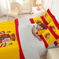 thumbnail image 5 of Manfei Spain Flag 7pcs Queen Bedding,Red Yellow Bedding Comforter Set Queen,Light Gray Reversible, 5 of 7