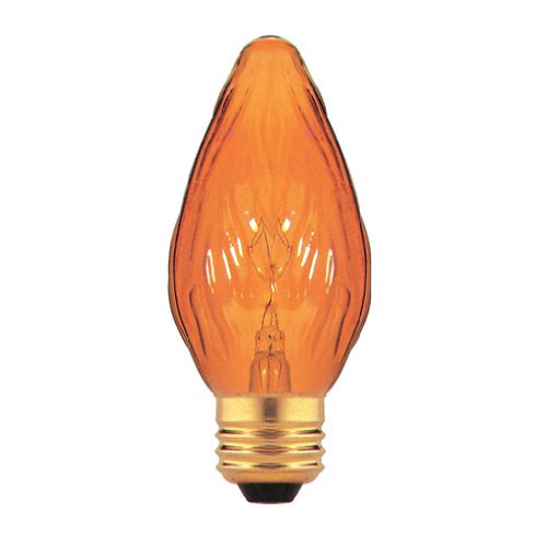 Bulbrite 25F15A 25W Fiesta Style Chandelier Bulb Medium Base Amber