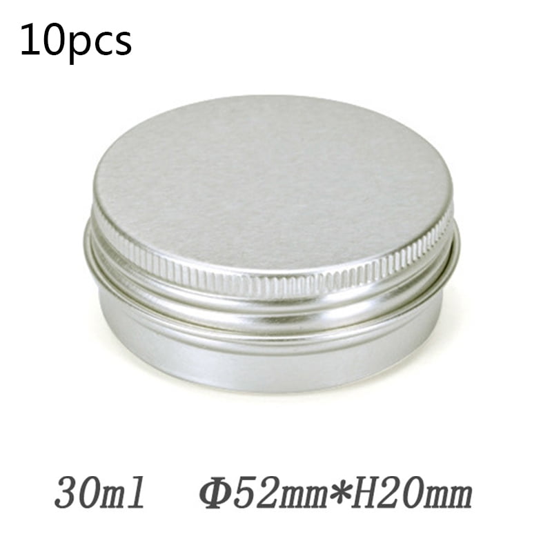 10pcs Mini Round Tin Can Boxes Metal Case Jewelry Container 30ml with Lids Craft 