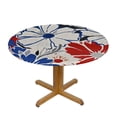 thumbnail image 3 of WYYP Flower Pattern Round Tablecloth 100% Polyester Fiber Table Cloth White, 3 of 8