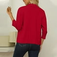 thumbnail image 5 of Mohiass Women's 3/4 Sleeve Cropped Cardigan Sweater Open Front Short Shrugs Cardigans Lightweight Sweaters Red M, 5 of 6