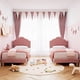thumbnail image 4 of Yeshouse Cama infantil tapizada en terciopelo, tamaño individual, con cabecera ajustable y listones de madera. No necesita somier, 4 of 9