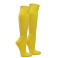 thumbnail image 4 of COUVER Toe, Sole & Heel Cushioned Adult/Youth Athletic Hockey, Softball, Volleyball, Lacrosse, Any Sports Knee High Socks, BRIGHT YELLOW, Medium, 4 of 8