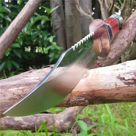 Outdoor Straight Knife Multi-function Knife Stainless Steel Field Hunting Knife High Hardness Sharp and Durable