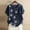 Navy, variant on Ichuanyi Womens Shirts , Women's Summer Casual Round Neck Short Sleeve Flower Printing Loose Shirt Tops