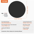 thumbnail image 3 of VEVOR Replacement Trampoline Mat, Jumping Mat Fits 13ft Frame, Universal Jumping Mat for 13ft Round Trampoline, Reinforce UV-Resistant Mat with Spring Tool & Durable V-Rings, Fit 7" Spring Length, 3 of 9