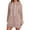 Pink, variant on Womens Sweatshirt Dress 2026 Fall Winter Fashion Long Sleeve Side Split Hem Hoodie Dress with Pockets Pullover Top