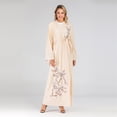 thumbnail image 6 of Women Abaya Long Dress Floral Printed Vintage Kaftan Maxi Dresses, 6 of 7