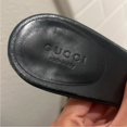 thumbnail image 2 of Gu-cci Black and Gold Heels with Signature Design, 2 of 5