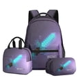 thumbnail image 1 of Minecraft Backpack Set for Students with Double Layer Pencil Case and Lunch Bag, 24 Styles, Waterproof School Supplies, 1 of 4