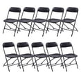 thumbnail image 4 of Ktaxon 6ft White Folding Table and 10 Pack Folding Chairs Black, Plastic Table and Chair Set, 4 of 8