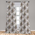 thumbnail image 5 of Ambesonne Multicolor Curtains, Flora Pattern, Pair of 28"x84", Multicolor, 5 of 5