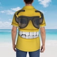 thumbnail image 6 of Daiia Smiling With Sunglasses Hawaiian Shirt for Men Gentle Cotton Regular Short Sleeve Casual-Large, 6 of 9