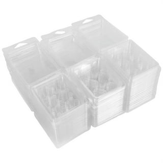 100Pack Wax Melt Container 1.3 Oz,Wax Melt Single Cube Flip Top Clear Empty  Plastic Cube Tray for Waxless Tart Candles A 
