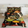thumbnail image 2 of Feelyou Kids Cartoon Snail Queen Comforter Set, Jungle Hippie Mushroom Bedding Sets, Boho Plant Botanical Reversible Bedding Comforter Set, Lightweight Room Decor, 3 Pieces, 2 of 8