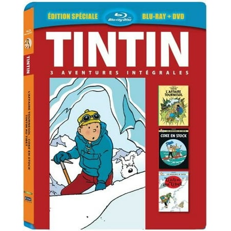 The Adventures of Tintin: The Calculus Affair / The Red Sea Sharks / Tintin in Tibet ( Tintin au Tibet / L'Affaire Tournesol / Coke en stock ) (Blu-Ray & DVD Com [ Blu-Ray, Reg.A/B/C Import - Fran