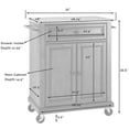 thumbnail image 7 of STAINLESS STEEL TOP PORTABLE KITCHEN CART/ISLAND IN WHITE FINISH, 7 of 7