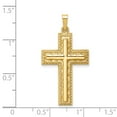 thumbnail image 4 of FB Jewels 14K Yellow Gold Hollow Polished Rope Edge Latin Cross Pendant, 4 of 4
