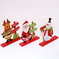 thumbnail image 4 of leyfeng Nuevas decoraciones navideñas Muñeco de nieve de madera Barra de Navidad Adornos pequeños Diseño de escritorio, 4 of 5