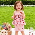 thumbnail image 4 of HCNTES Children Girls Baby Summer Floral Dress Short Sleeve Casual Sundress for Toddler Little Big Kids 2T 3T 4T 5T Spring(2-3 Years,D01-Red), 4 of 4